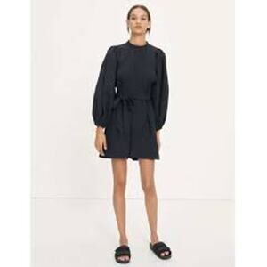 Samsoe & Samsoe Harriet Short One-Piece Romper Medium Black NWT Puff Sleeve